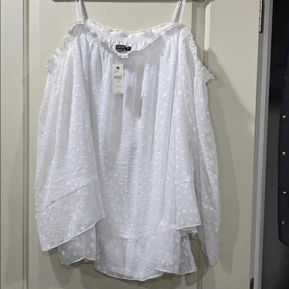 Lane Bryant white blouse